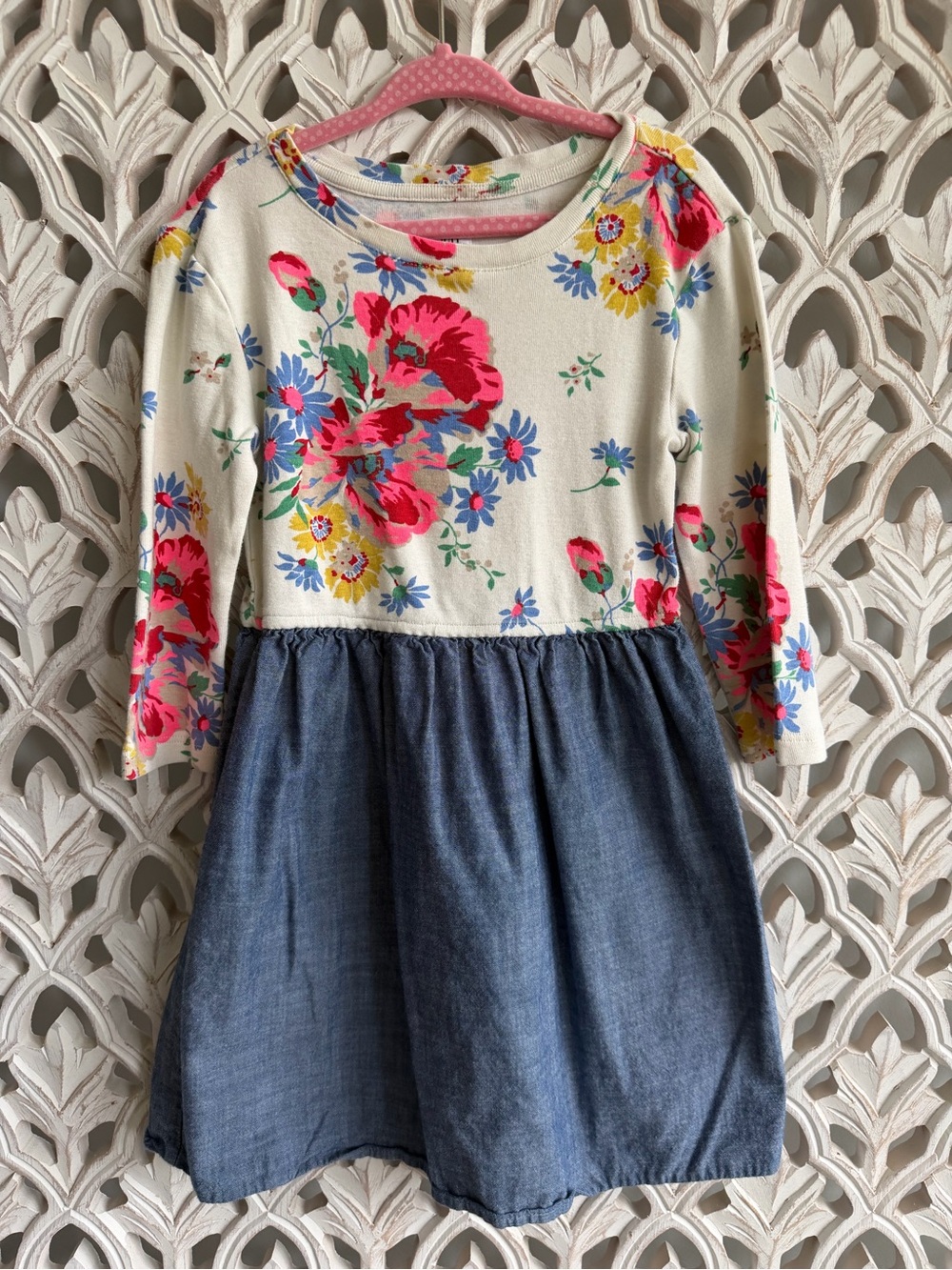 Gap Kids Floral Denim Dress, size S